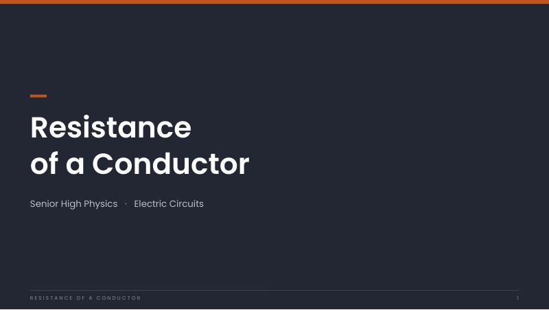 Conductor resistance — first page preview